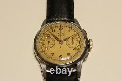 Vintage Rare Swiss Chromed Men's Chronograph Watch Raffa Geneve/landeron 148