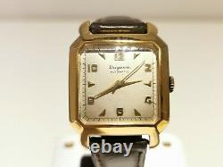 Vintage Rare Swiss Classic Square Gold Plated Men's Automatic Watch Dugena 22