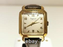 Vintage Rare Swiss Classic Square Gold Plated Men's Automatic Watch Dugena 22