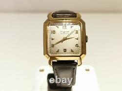 Vintage Rare Swiss Classic Square Gold Plated Men's Automatic Watch Dugena 22