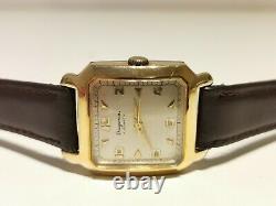 Vintage Rare Swiss Classic Square Gold Plated Men's Automatic Watch Dugena 22