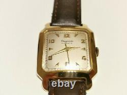 Vintage Rare Swiss Classic Square Gold Plated Men's Automatic Watch Dugena 22
