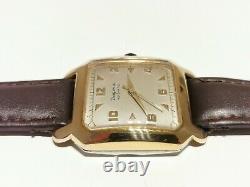 Vintage Rare Swiss Classic Square Gold Plated Men's Automatic Watch Dugena 22