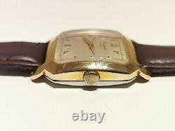 Vintage Rare Swiss Classic Square Gold Plated Men's Automatic Watch Dugena 22