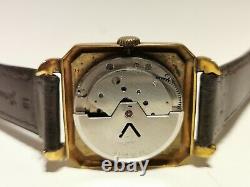 Vintage Rare Swiss Classic Square Gold Plated Men's Automatic Watch Dugena 22