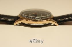 Vintage Rare Swiss Gold Plated Men's Chronograph Watch Delbana 17j. /black Dial