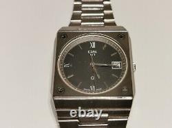 Vintage Rare Swiss Men's All Mat Stainless Steel Quartz Watch Certina Ds N1