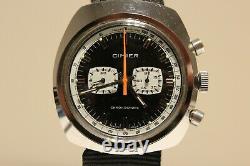 Vintage Rare Swiss Men's Mechanical Chronograph Watch Cimier 7j. /black Dial