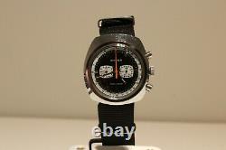 Vintage Rare Swiss Men's Mechanical Chronograph Watch Cimier 7j. /black Dial