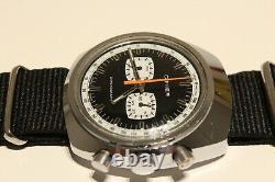 Vintage Rare Swiss Men's Mechanical Chronograph Watch Cimier 7j. /black Dial