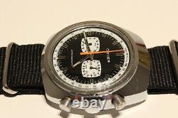 Vintage Rare Swiss Men's Mechanical Chronograph Watch Cimier 7j. /black Dial