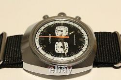 Vintage Rare Swiss Men's Mechanical Chronograph Watch Cimier 7j. /black Dial