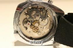 Vintage Rare Swiss Men's Mechanical Chronograph Watch Cimier 7j. /black Dial