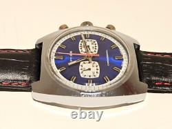 Vintage Rare Swiss Men's Mechanical Chronograph Watch Cimier 7j. /blue Dial