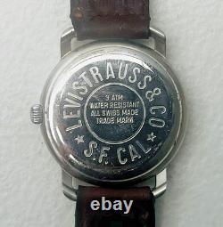 Vintage Rare Swiss Men's Quartz Advertising Watch Of Company Levi Strauss &co