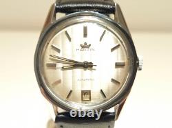 Vintage Rare Swiss Men's Stainless Steel Automatic Watch Marvin With Starfish
