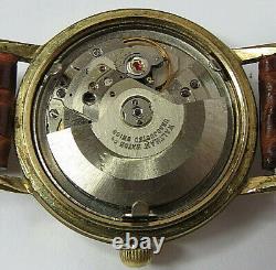 Vintage Rare Swiss Mens Watch Waltham Dynaflow 41'j Automatic Date Gold Plated