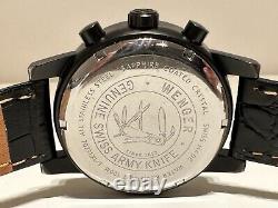Vintage Rare Swiss Military Pilot Racing Men's Chronograph Quartz Watchwenger