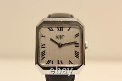 Vintage Rare Swiss Nice Classic Square Men's Mechanical Watch Flipper 17 J