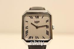 Vintage Rare Swiss Nice Classic Square Men's Mechanical Watch Flipper 17 J