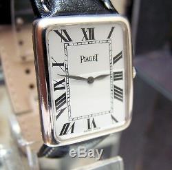 Vintage Rare Swiss Piaget Solid 18k White Gold MID Size Watch Serviced Cal 9p1