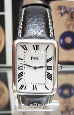 Vintage Rare Swiss Piaget Solid 18k White Gold MID Size Watch Serviced Cal 9p1