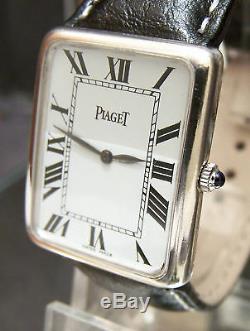 Vintage Rare Swiss Piaget Solid 18k White Gold MID Size Watch Serviced Cal 9p1