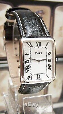 Vintage Rare Swiss Piaget Solid 18k White Gold MID Size Watch Serviced Cal 9p1