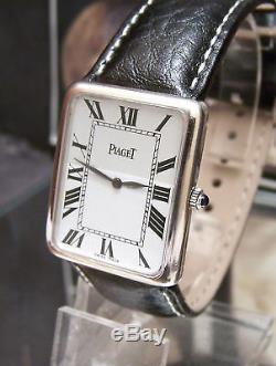 Vintage Rare Swiss Piaget Solid 18k White Gold MID Size Watch Serviced Cal 9p1