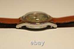 Vintage Rare Swiss Ww2 Era Small St. Steel And 14k Gold Men's Watch Ardath 17j