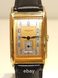 Vintage Rare Tank Swiss Men's Gold Plated Quartz Watchnuma Jeanninnostalgioues