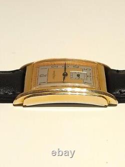 Vintage Rare Tank Swiss Men's Gold Plated Quartz Watchnuma Jeanninnostalgioues