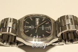 Vintage Rare Tv Swiss Men's St. Steel Automatic Watch Tissot Seastar/waves Dial