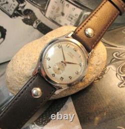 Vintage Rare WW2 LOPSI PRECISION watch 15 Jewels Nice condition BIG 37 mm Swiss