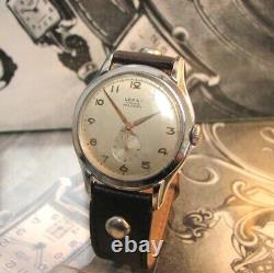 Vintage Rare WW2 LOPSI PRECISION watch 15 Jewels Nice condition BIG 37 mm Swiss