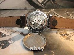 Vintage Rare WW2 LOPSI PRECISION watch 15 Jewels Nice condition BIG 37 mm Swiss