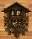 Vintage Rare West German Chalet Style Musical Cuckoo Swiss Movement Clock