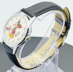 Vintage Rare Wine Up Disneyland Mickey Mouse 17 Jewel Skeleton Watch Swiss Made
