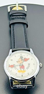 Vintage Rare Wine Up Disneyland Mickey Mouse 17 Jewel Skeleton Watch Swiss Made