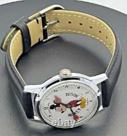Vintage Rare Wine Up Disneyland Mickey Mouse 17 Jewel Skeleton Watch Swiss Made