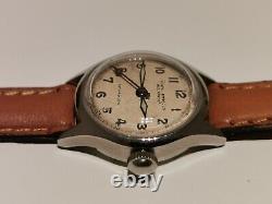 Vintage Rare Ww2 Era All Stainless Steel Ladies Swiss Watch Girard Perregaux