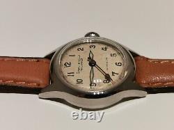 Vintage Rare Ww2 Era All Stainless Steel Ladies Swiss Watch Girard Perregaux