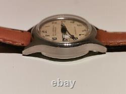 Vintage Rare Ww2 Era All Stainless Steel Ladies Swiss Watch Girard Perregaux