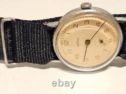 Vintage Rare Ww2 Era Chrome Men's Swiss Mechanical Watch Angelus/mov. Orator