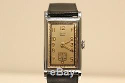 Vintage Rare Ww2 Era Rectangular Men's Swiss Watch Ancre Suisse 15j. /mint