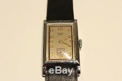 Vintage Rare Ww2 Era Rectangular Men's Swiss Watch Ancre Suisse 15j. /mint