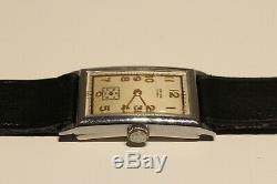 Vintage Rare Ww2 Era Rectangular Men's Swiss Watch Ancre Suisse 15j. /mint