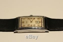 Vintage Rare Ww2 Era Rectangular Men's Swiss Watch Ancre Suisse 15j. /mint