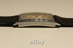 Vintage Rare Ww2 Era Rectangular Men's Swiss Watch Ancre Suisse 15j. /mint