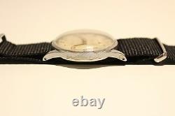 Vintage Rare Ww2 Era Sub Second Men's Swiss Mechanical Watch Recta